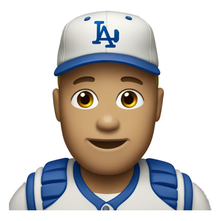 Emoji with dodger hat sticker