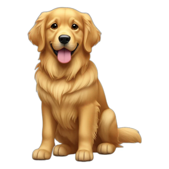 L'outre sur golden retriever sticker