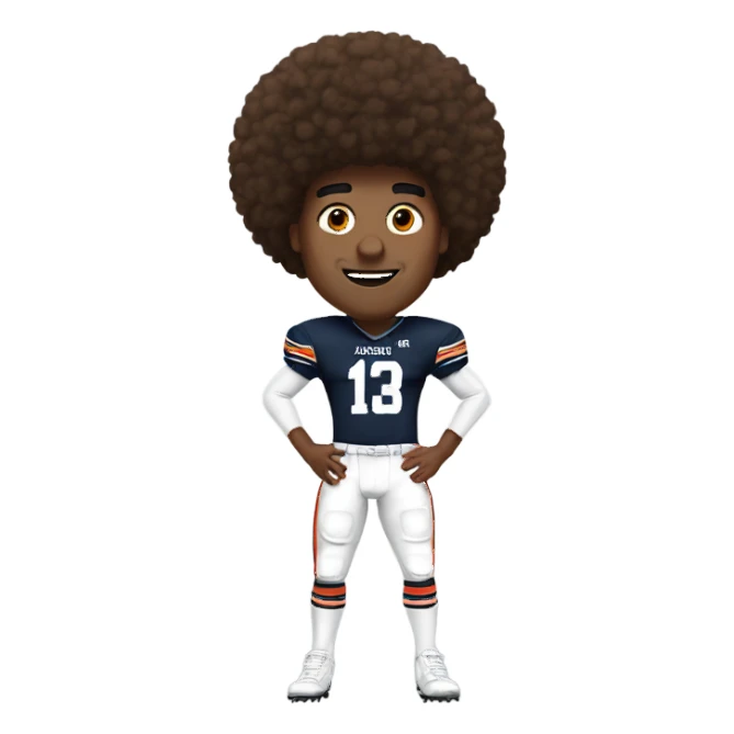 Bert auburn the Texas kicker with an Afro  sticker