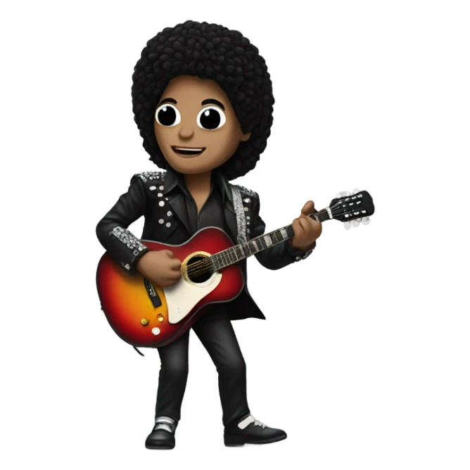 Michael Jackson wearing a gutrra  sticker