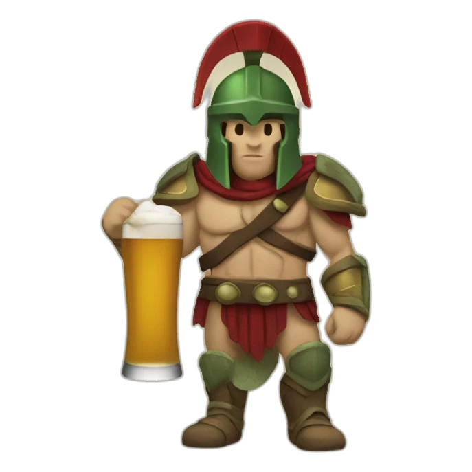 spartan with a beer sticker