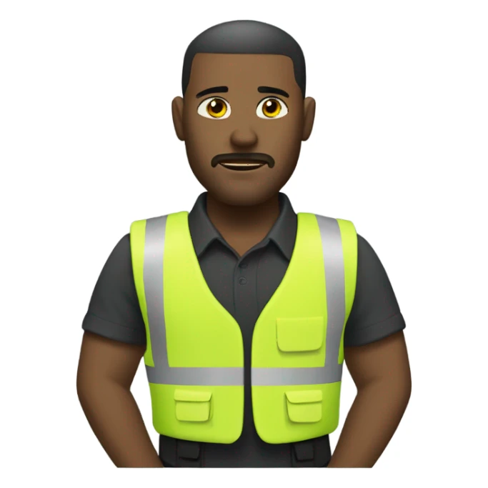 man standing with stab vest  sticker