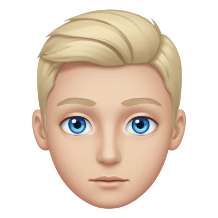 Boyy with makeup and long lashes sticker