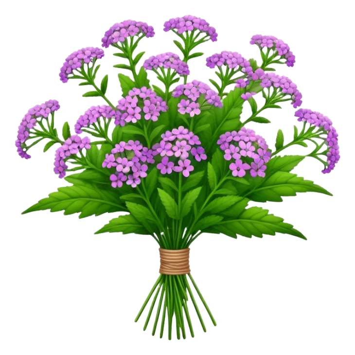 big bouquet verbena flower, stem, leaf sticker