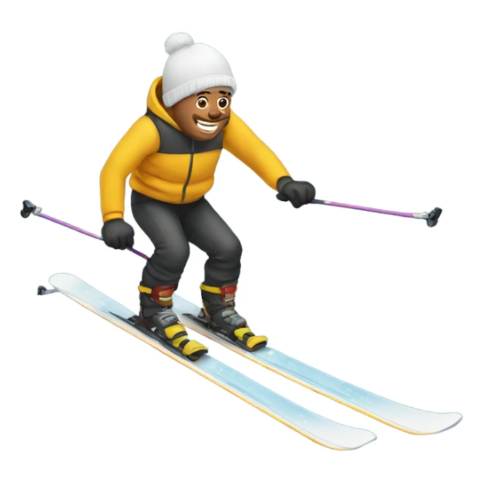 Man on skis sticker