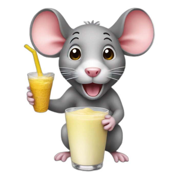Rat drink a milshake sticker