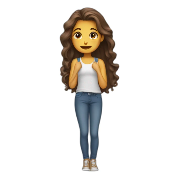 une fille qui fait caca sticker