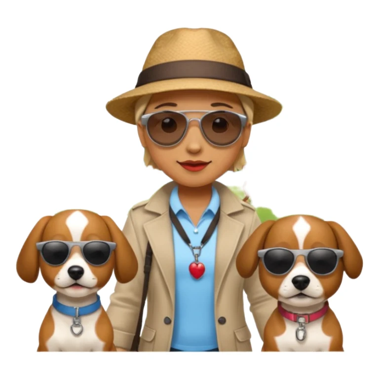 Walker + two dogs,Pet Walkers. sticker