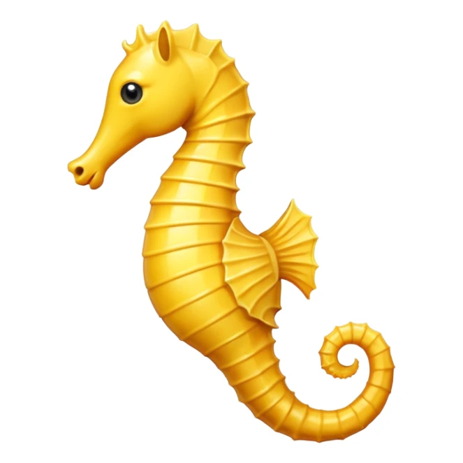 yellow seahorse sticker