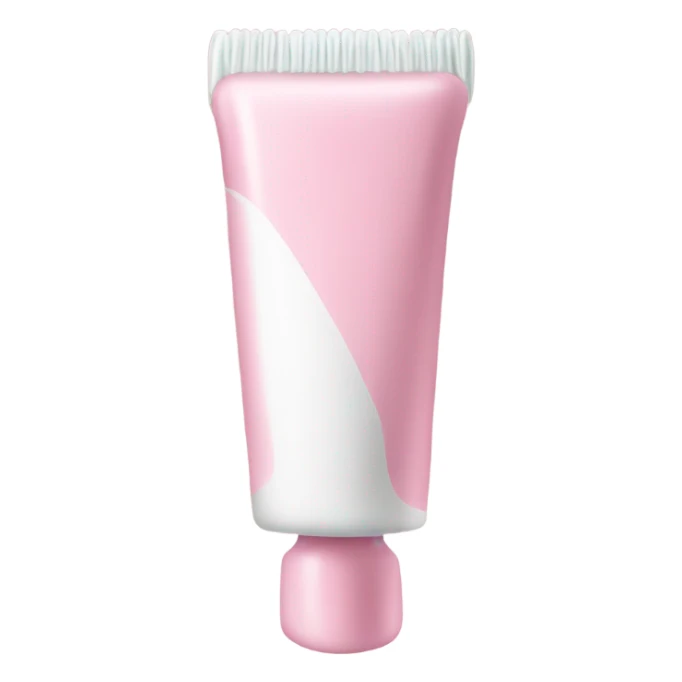 Long Pale pink toothpaste tube sticker