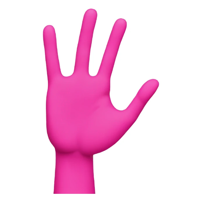 Hand waving in hot pink  sticker
