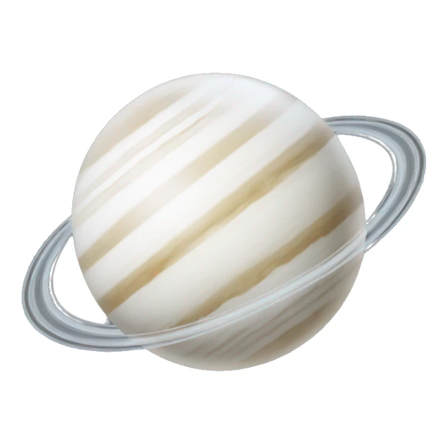White Saturn sticker