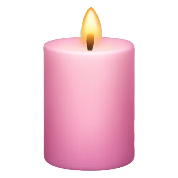 pastel pink christmas candle sticker