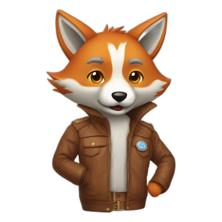 Un renard qui fais du sket sticker