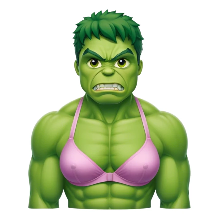Hulk wear bra sticker