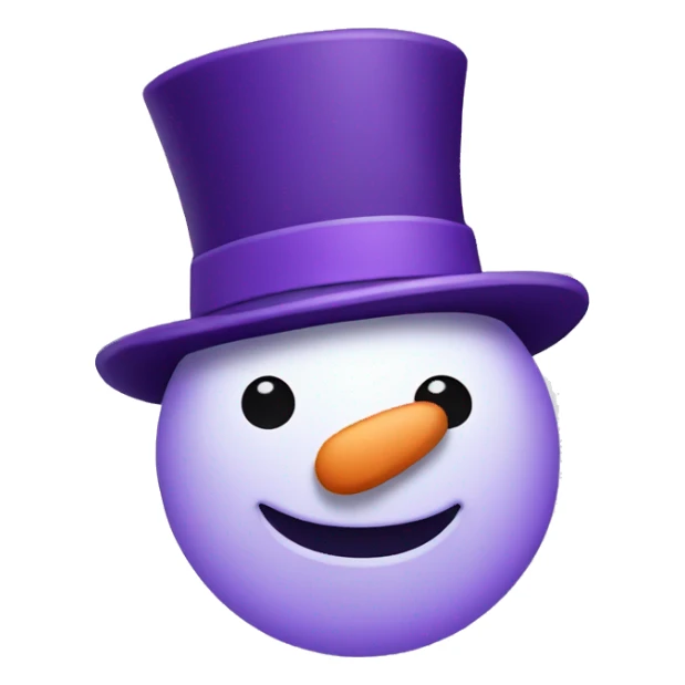 Purple snowman sticker