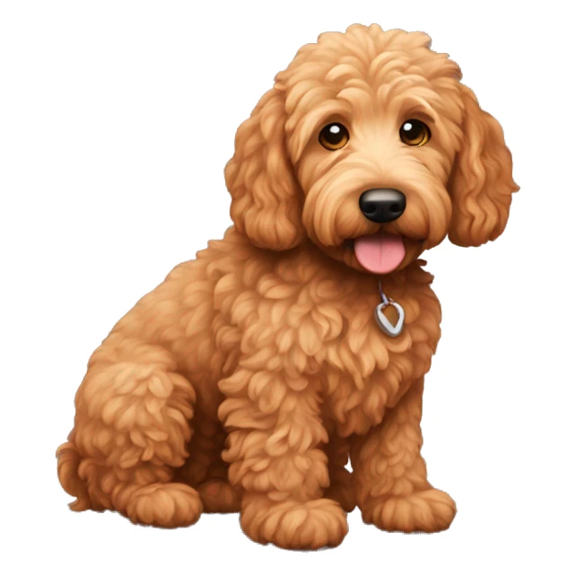 Red Golden doodle sticker