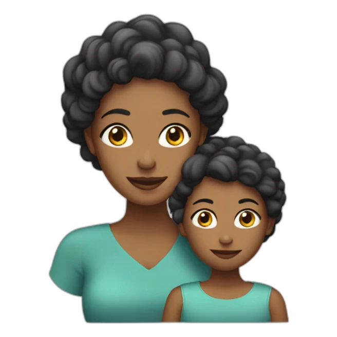 mum and doughter sticker