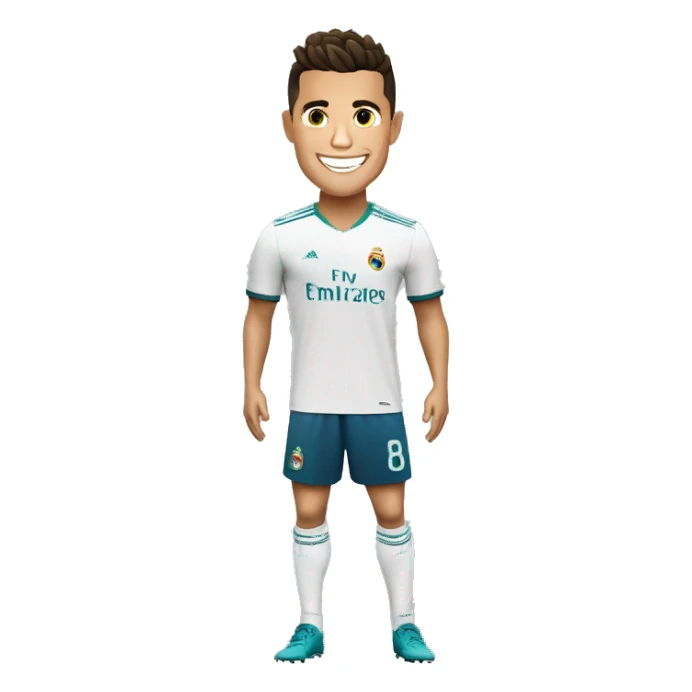 Cristiano Ronaldo dando joinha com sorriso sticker