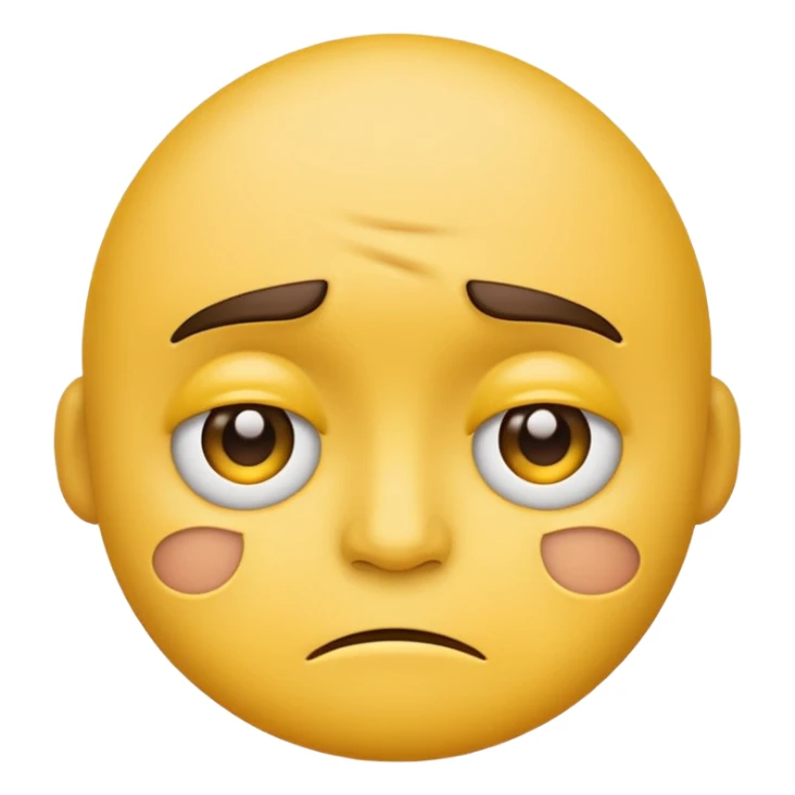 Unhappy face emoji sticker