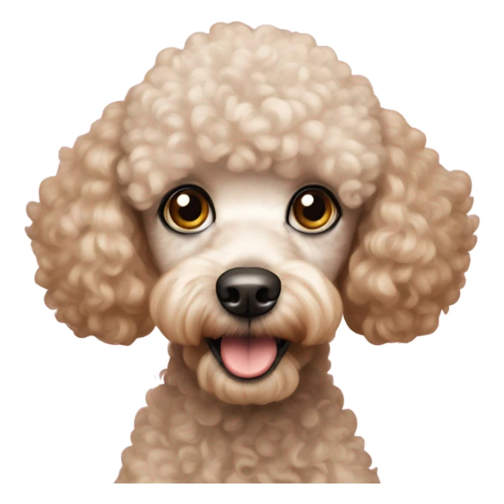 Mini Poodle with Big eyes sticker