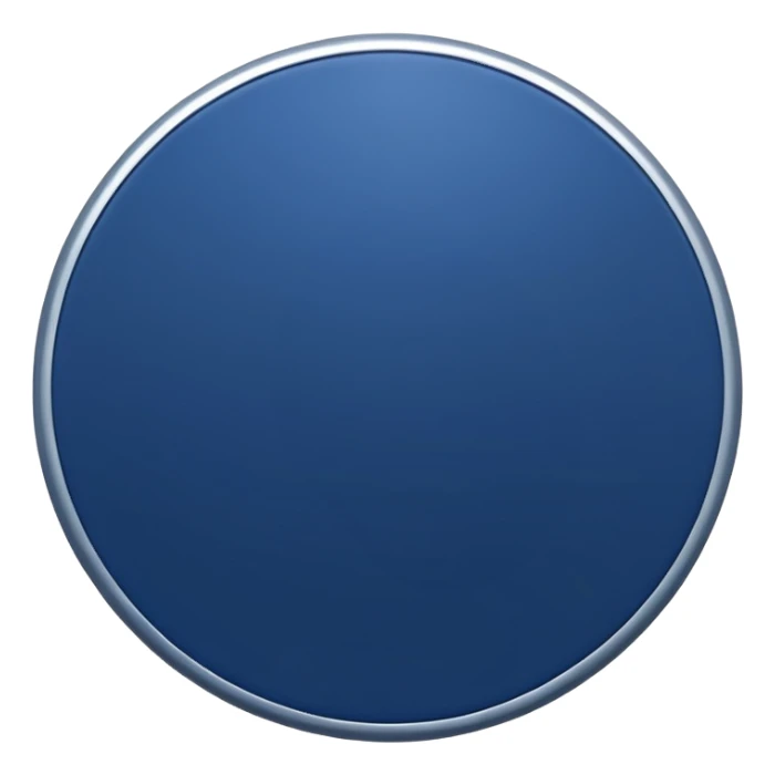 Navy blue disc sticker