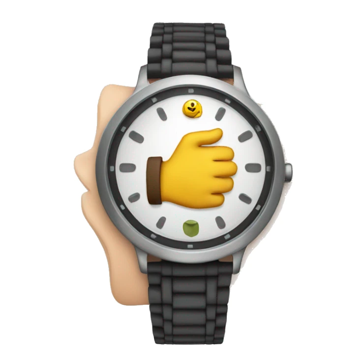 Hand on watch  sticker