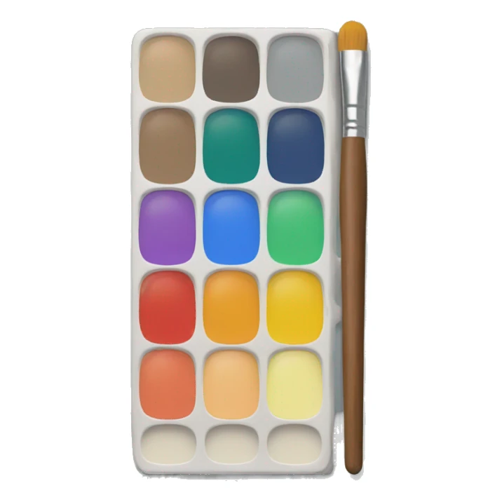 palette with paints sticker