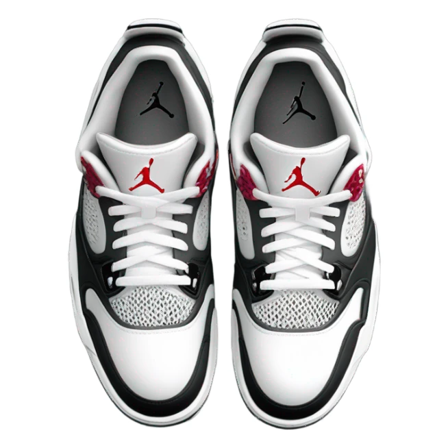 Jordan 4 black and white sticker