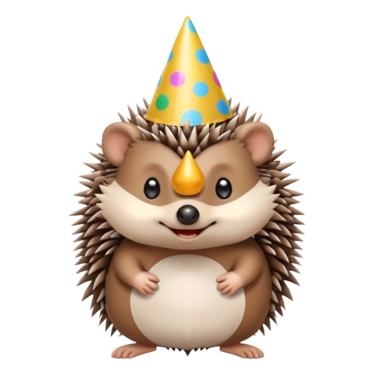 Hedgehog birthday sticker