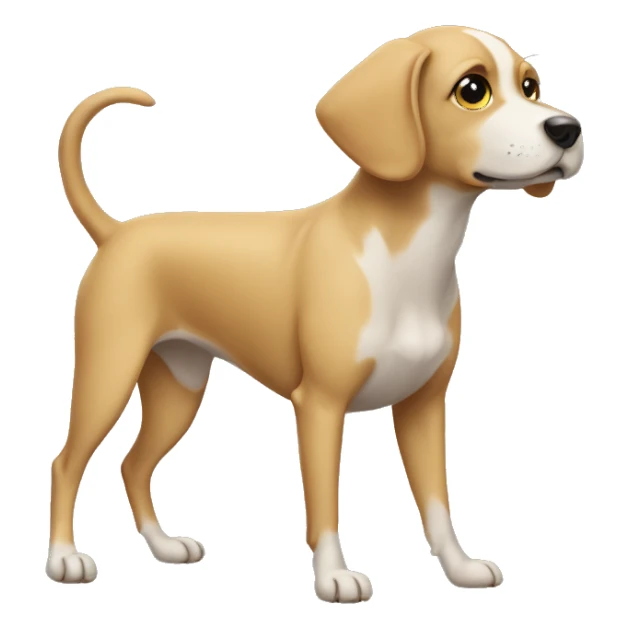 Dog with 6 legs sticker