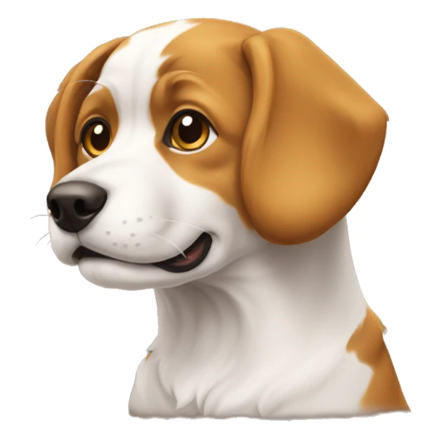 Chat qui s'allonge sur un chien sticker