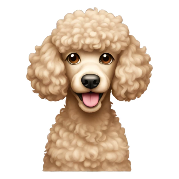 Beige Poodle sticker