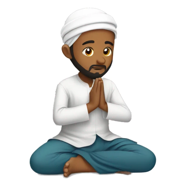 Muslim doing Sujood sticker