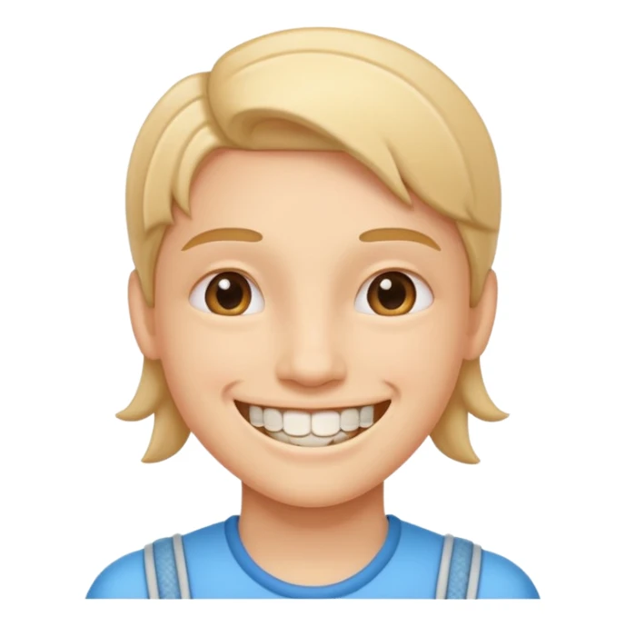 Smile with braces sticker