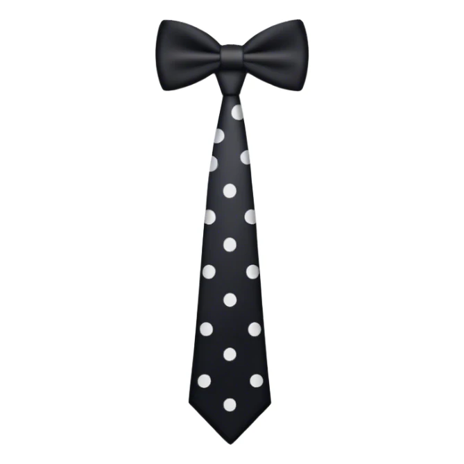 Spotty black tie sticker