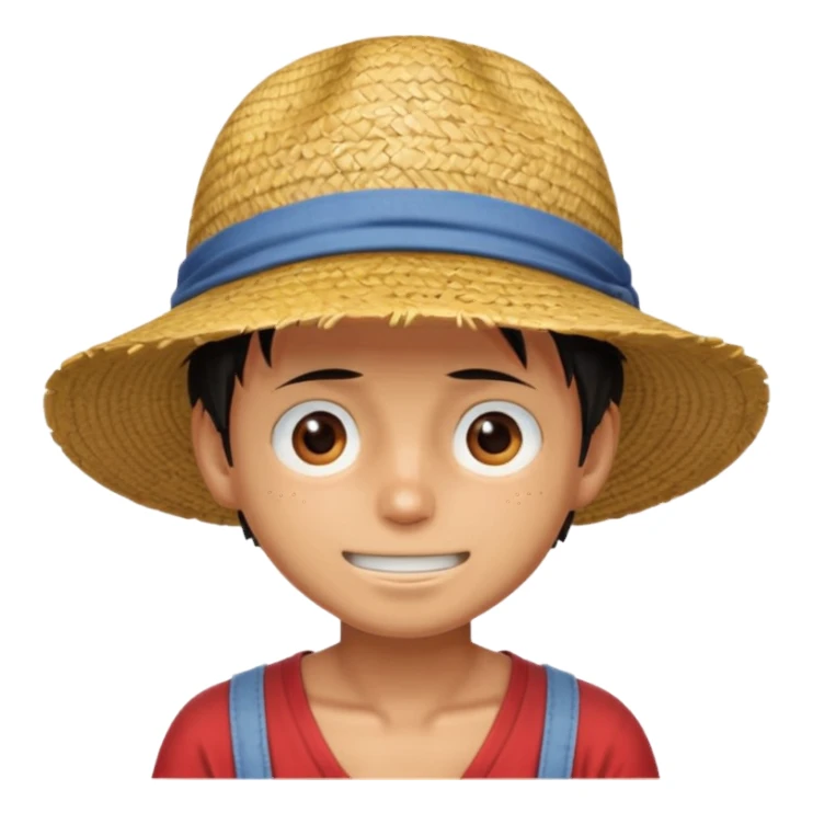 Give luffy straw hat emoji sticker