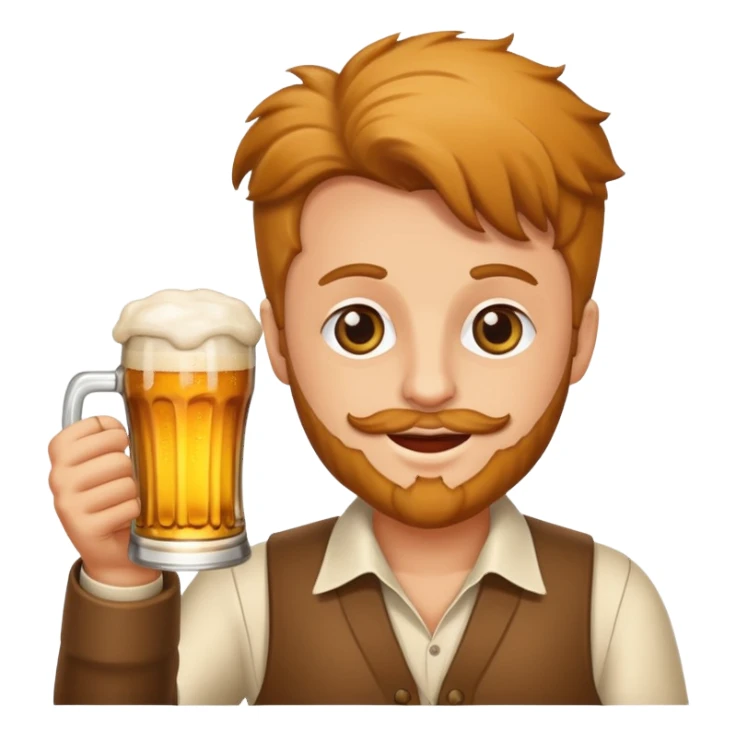 Schnitzel mit einem Bier in der hand sticker