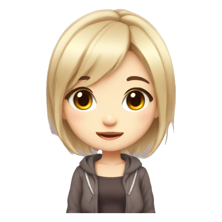 cute chibi anime girl sticker