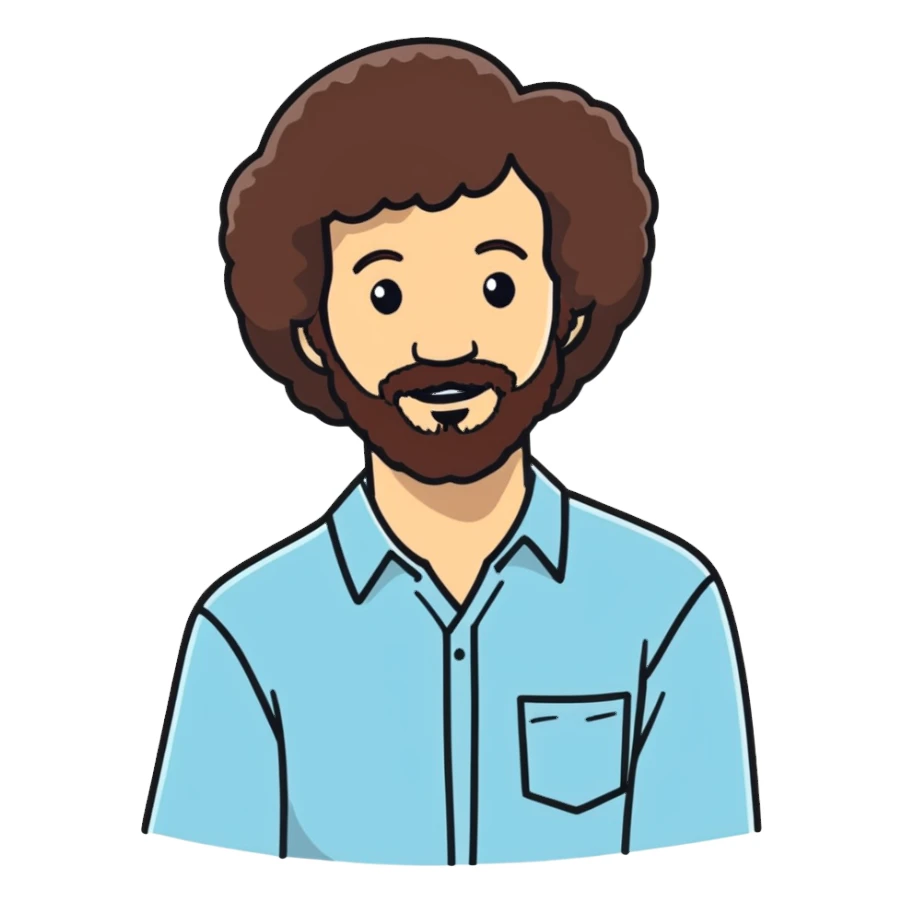 bob ross sticker
