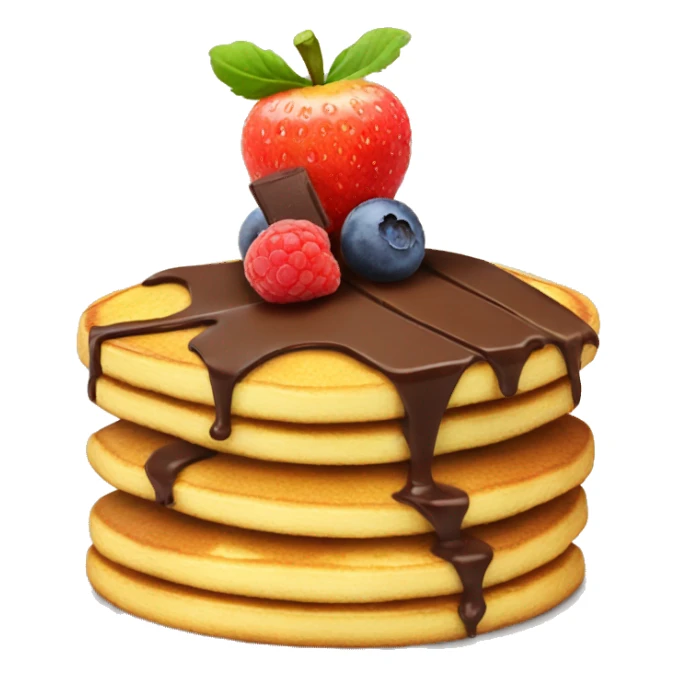 Pancake with chocolate and fruit  sticker