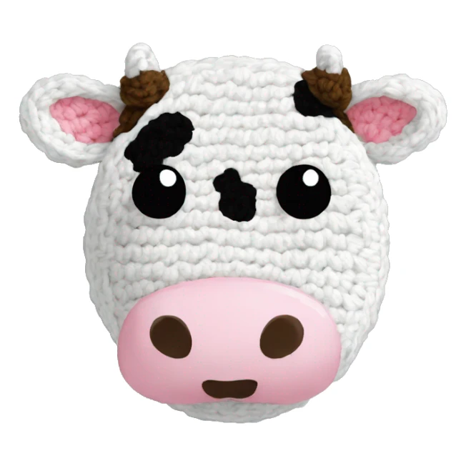 cow crochet sticker