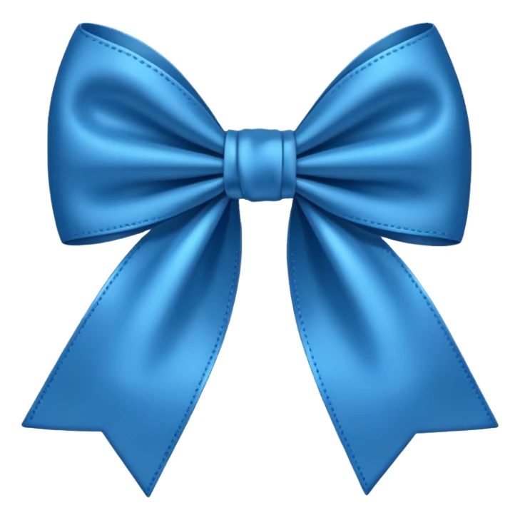 Blue bow sticker