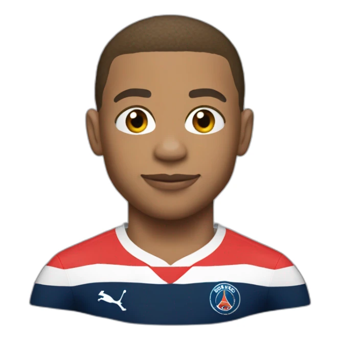 Mbappe avec le maillot de lom sticker