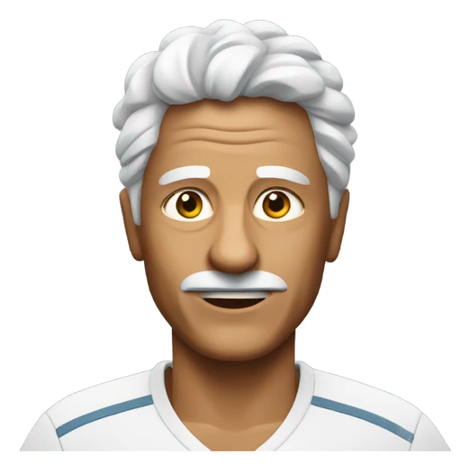 Ageing tennis player sticker