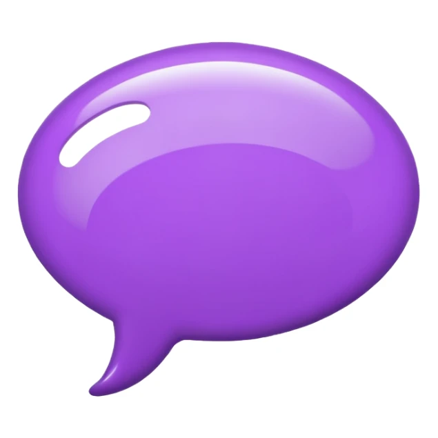 empty purple speech bubble, no text, no face, nothing inside sticker