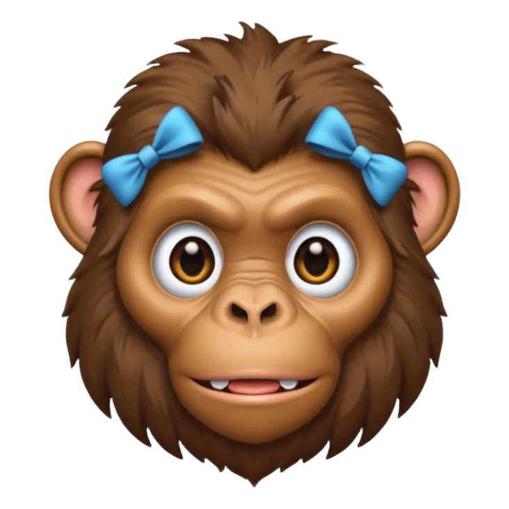 Eine Affe mit schleifen sticker