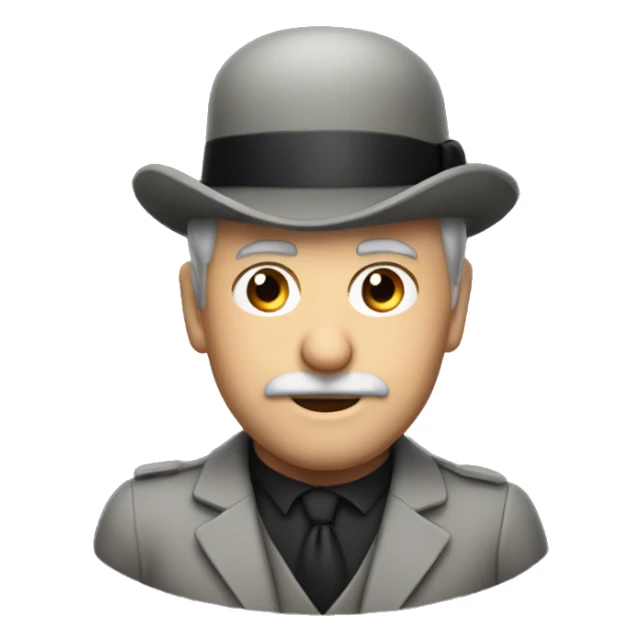 Graeme Lee Main in a bowler hat sticker