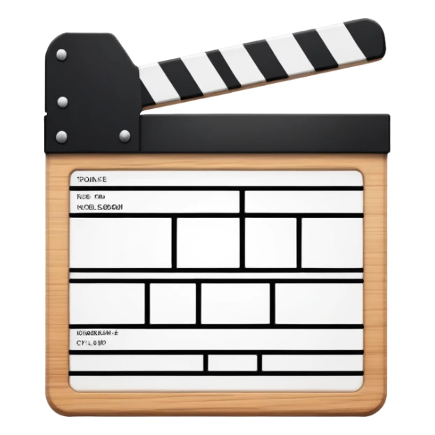 geometric abstract clapperboard, minimalist rectangle with line sticker