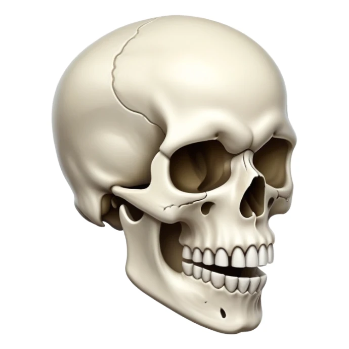 Skull with a massive jawline sticker